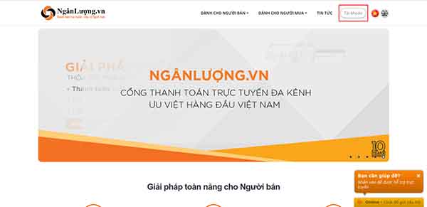 Đây là hình thức đổi thẻ cào thông qua website nganluong.vn