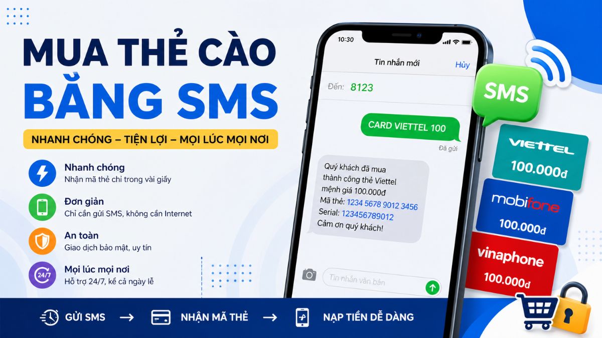 Mua Thẻ Cào Bằng SMS